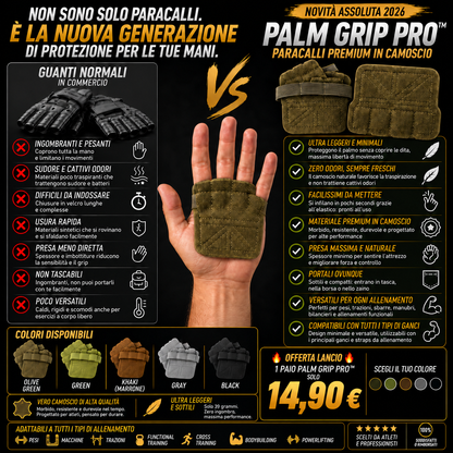 PALM GRIP PRO™ – Paracalli Premium in Vero Camoscio